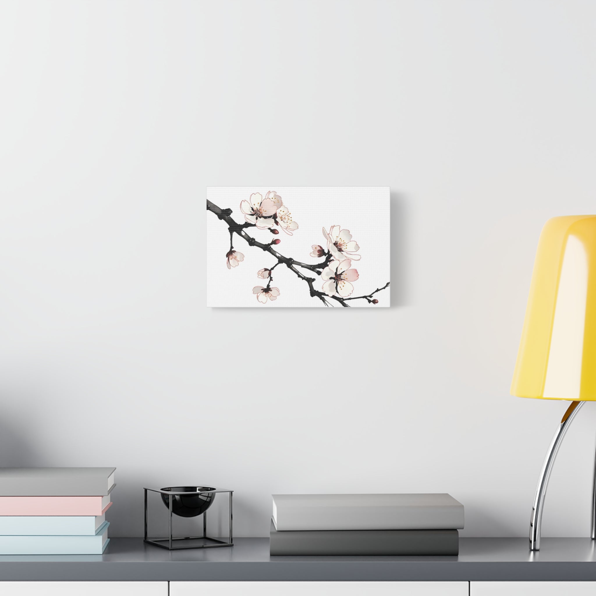 Blooming Beauty: Cherry Blossom Branch on Canvas